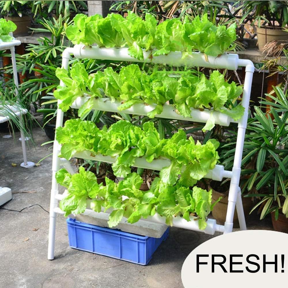 LAPOND Hydroponics Growing System Kit 36 Plant Sites Food-Grade PVC-U Pipes Hydroponic Grow Kit Gardening System for Vegetables,Fruits,Herb