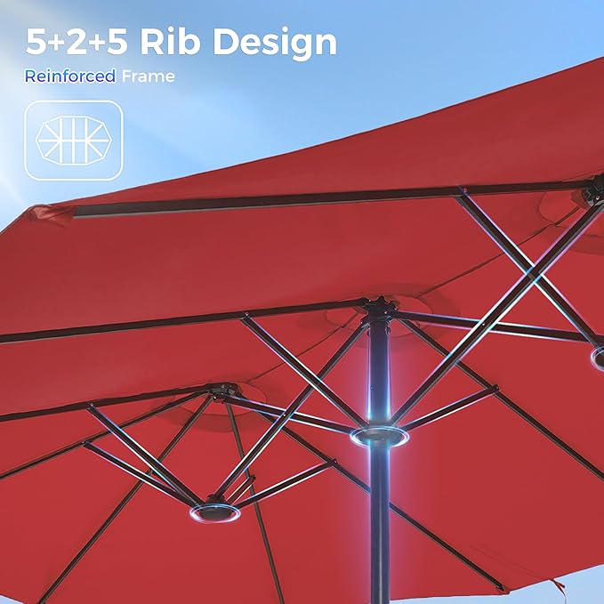 SUPERJARE 13FT Outdoor Patio Umbrella