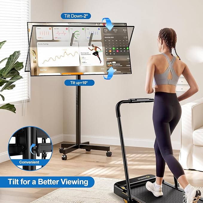 Mobile TV Cart Rolling TV Stand