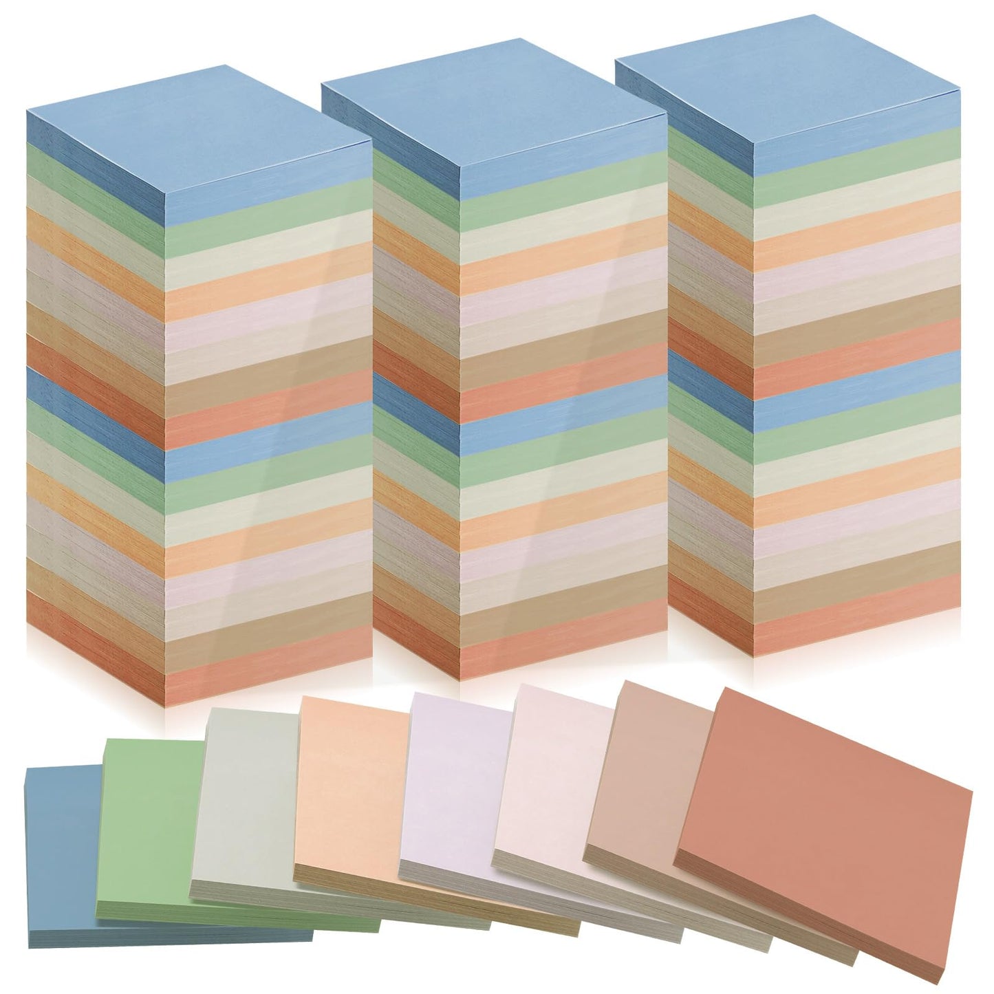 Fainne 120 Pack Sticky Notes Bulk 3 x 3 inch Self Stick Note Pads Multicolor Paper Memo for Office School Supplies Student Teacher Classroom Back to School Essentials, 50 Sheet/Pad(Pastel Color)