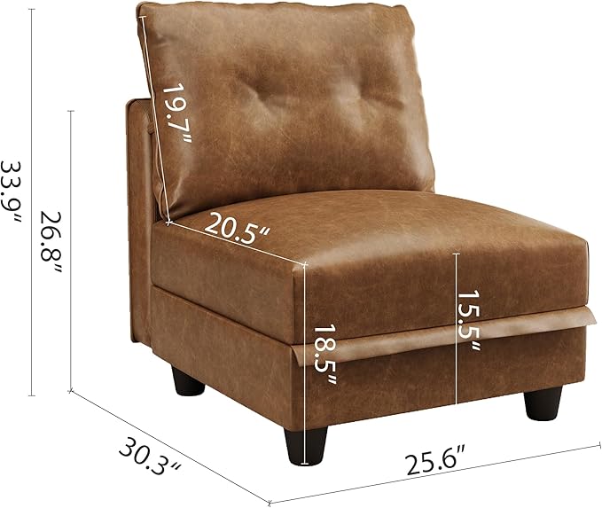 LLappuil Modular Sectional Sofa Middle Module Storage Seat