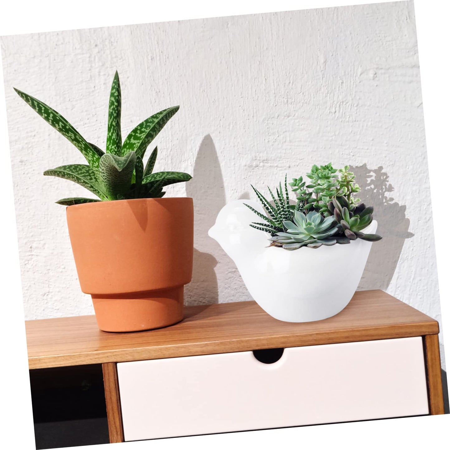 Milisten Succulent Planting Ceramic Bird Flower Pot Creative Animal Figurine Planter