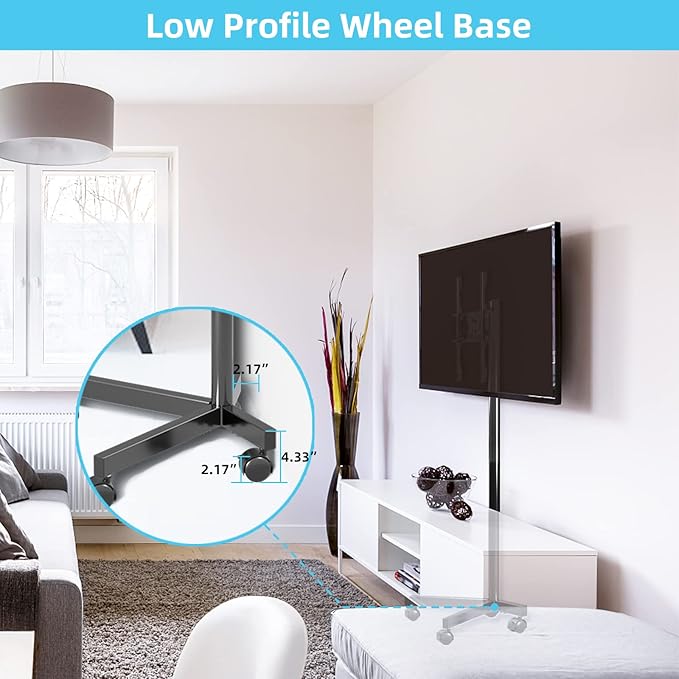 Mobile TV Carts on Wheels for 21-60 Inch Flat/Curved Panel Screens TVs