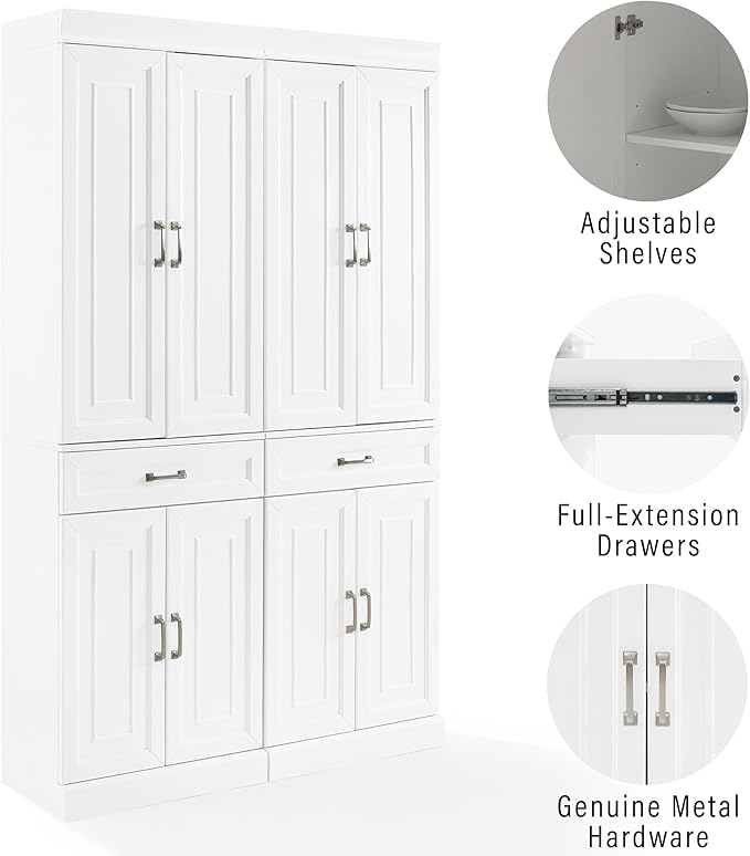 Crosley Furniture Stanton 2-Piece Pantry Storage Cabinet Set
