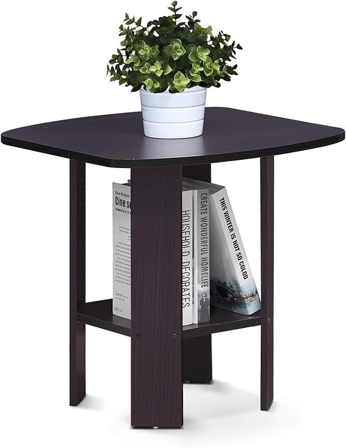 Furinno SIMPLE DESIGN Side Table, 2-Tier Modern End Table