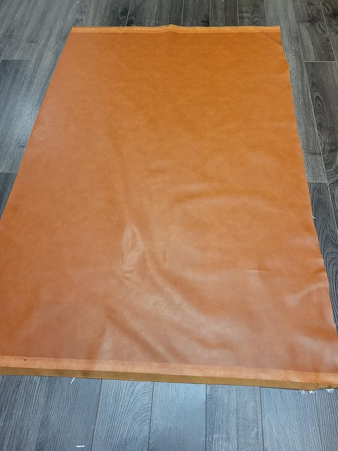 Golden Tan Soft Faux Vegan PU Leather by the Yard Synthetic Pleather 0.9 mm