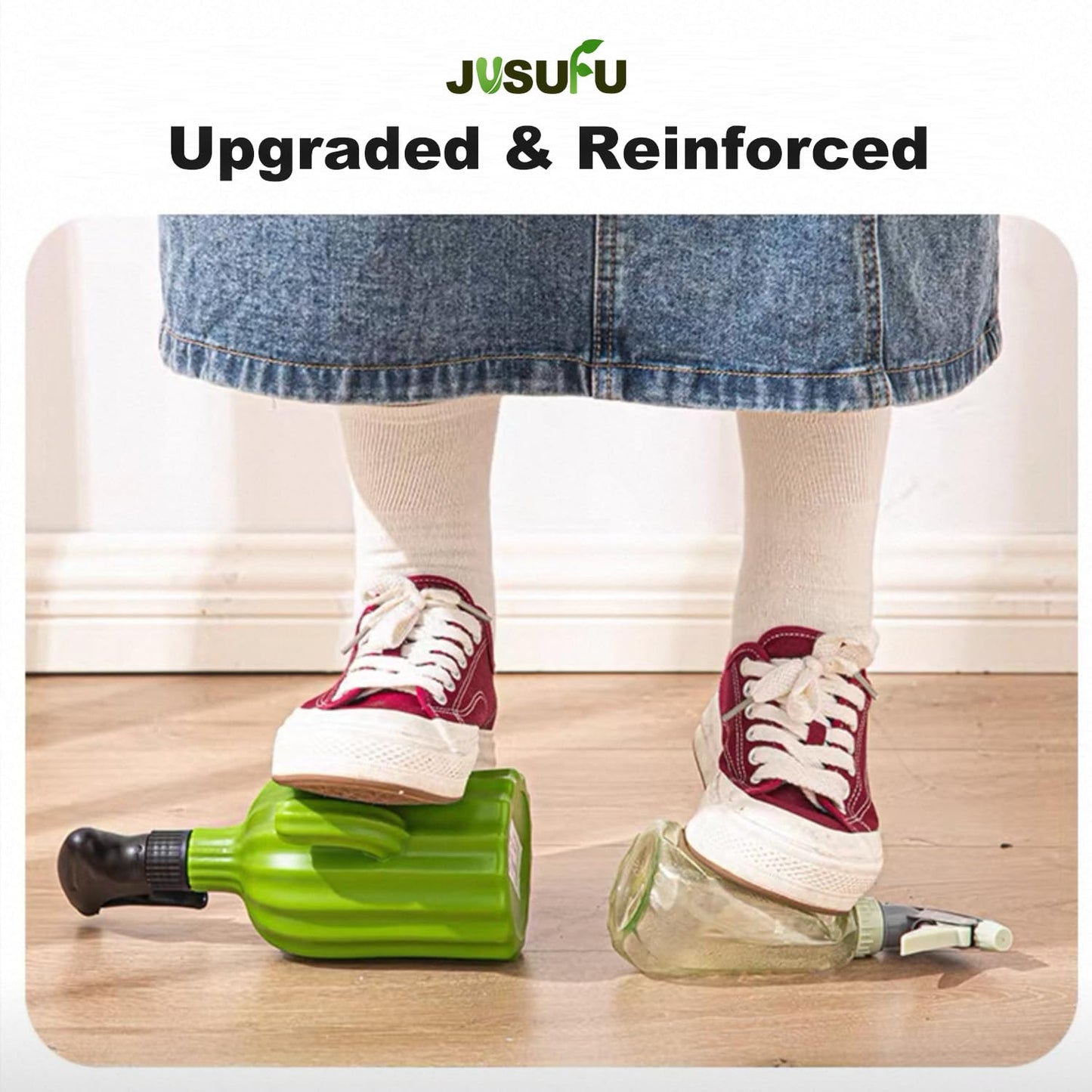 JUSUFU Plant Mister Spray Bottle，Spray Bottle for Indoor and Gardens, Continuous Water Mist Sprayer for Plants, Flowers, Cleaning (green 500ml/17oz)