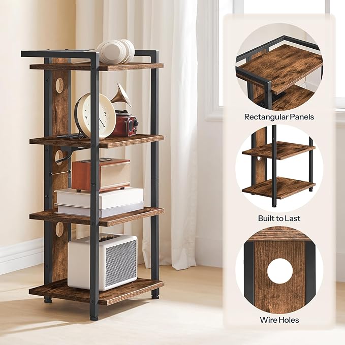 HOOBRO 4-Tier AV Media Stand, Media Console