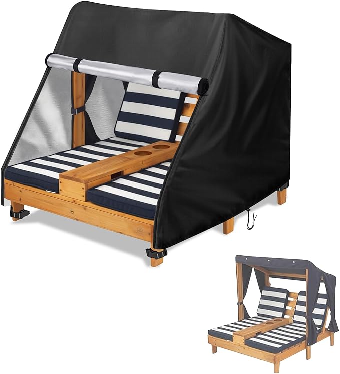 Outdoor Chaise Lounge Cover for KidKraft Wooden Double Chaise Lounge,