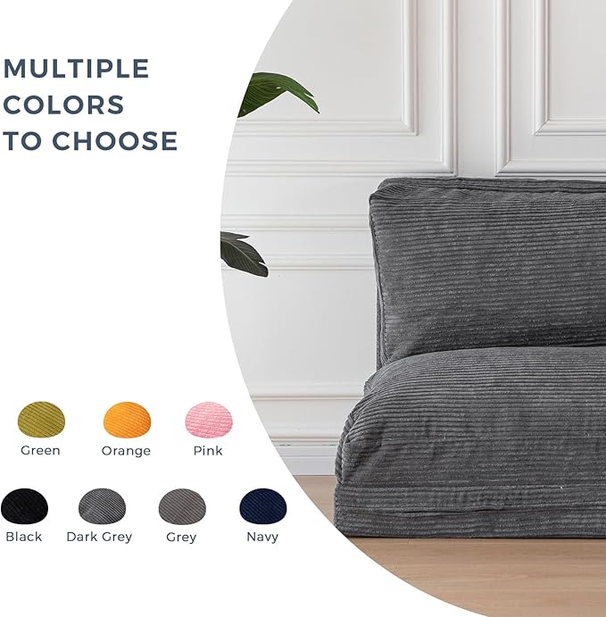 MAXYOYO Folding Sofa Bed, Extra Thick and Long Floor Sofa Convertible Sleeper