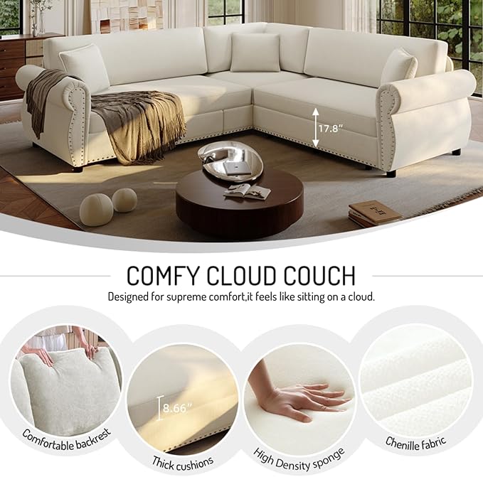 88.2" Sectional Sleeper Sofa