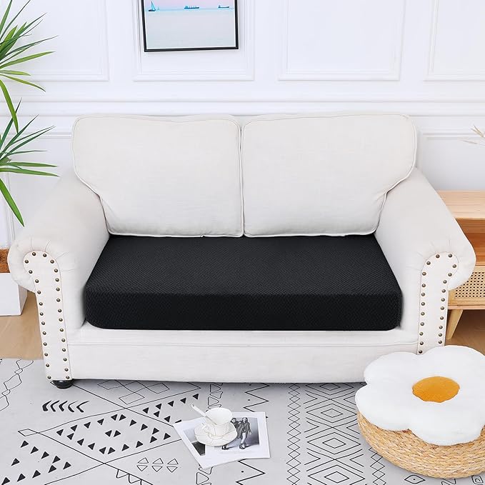 Smiry Waterproof Couch Cushion Covers, Stretch Jacquard Thick Sofa Cushion