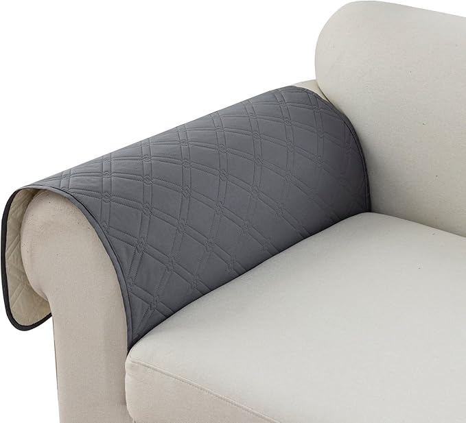 Genina Sofa Armrest Cover, Anti-Slip Armchair Slipcovers