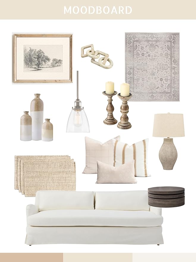 Crumbs Home Modern Farmhouse Fall Linen Indoor Outdoor Throw Pillow Cover Only