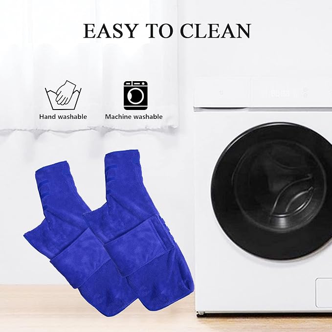 Geyecete Pineapple Grid Fast Drying Super Absorbent Dog Cat Bath Robe Towel - Blue - 3XL