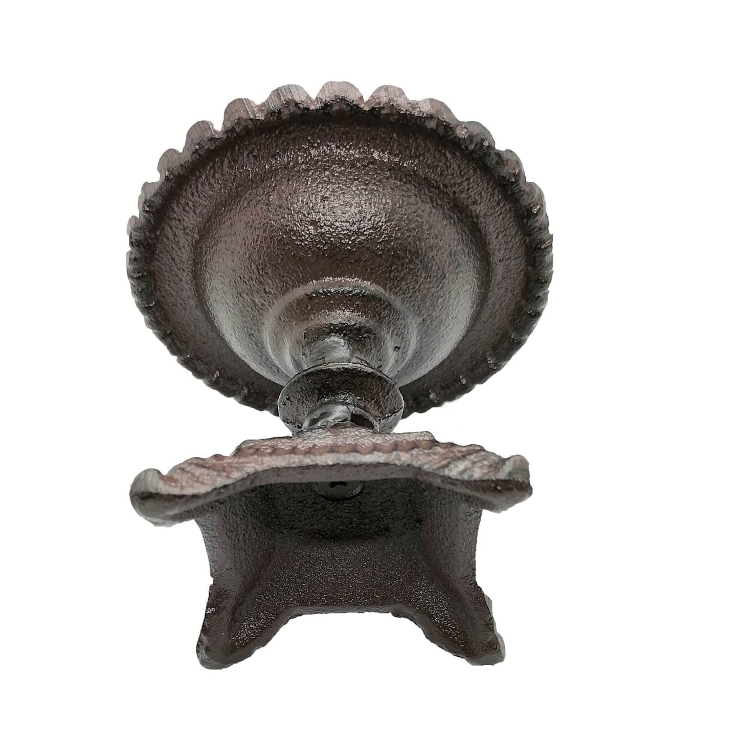 Heavy Duty Cast Iron Candle Holder, Retro Candlestick Holders, Handcrafted Metal Pillar Candle Stand for Dinner Home Garden Tabletop Decorative (B)