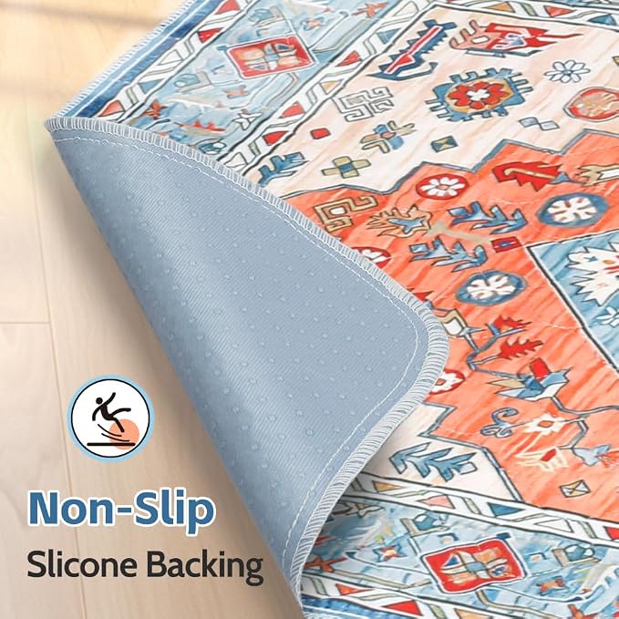 Washable Pee Pads for Dogs, 2 Pack Reusable Puppy Training Pads 24"x18" Super Absorbent Waterproof Dog Training Pads, Non-Slip Potty Pads, Whelping Pads Litter Mat Orange/Mix