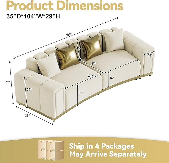 Oversized Velvet Chesterfield Couch