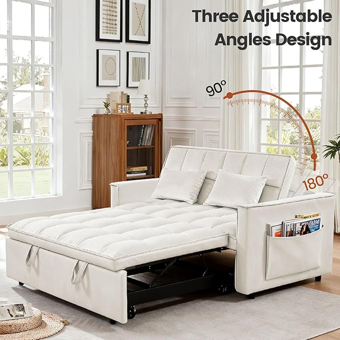 3 in 1 Convertible Sofa Bed, Loveseat Sleeper Sofa