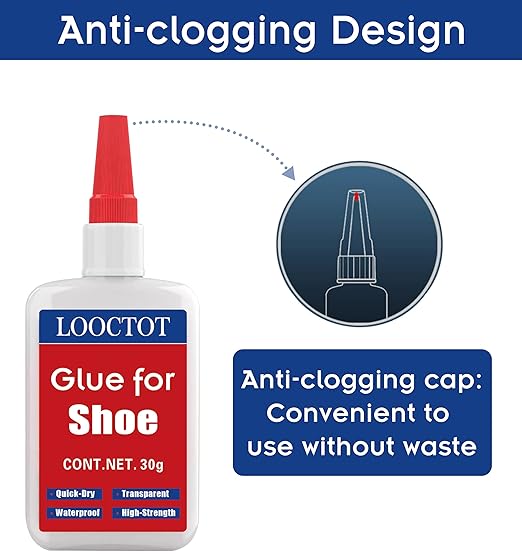 LOOCTOT 30g Shoe Glue, Boot Glue, Super Instant Glue