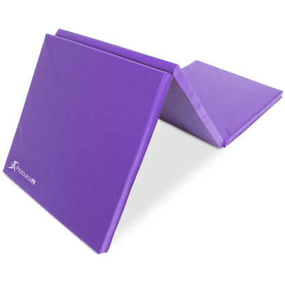 ProsourceFit Tri-Fold Folding Thick Exercise Mat 6’x2’ with Carrying Handles for MMA, Gymnastics Core Workouts