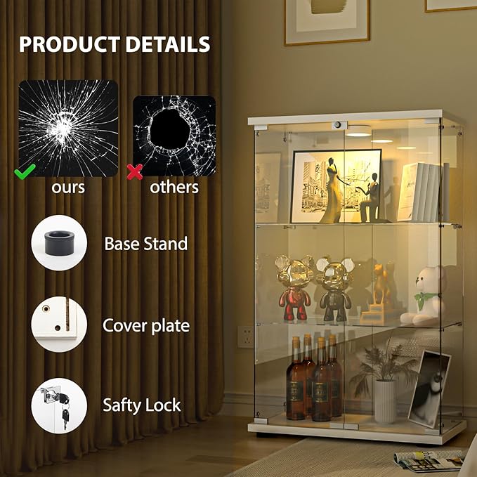 FANYUSHOW Glass Display Cabinet
