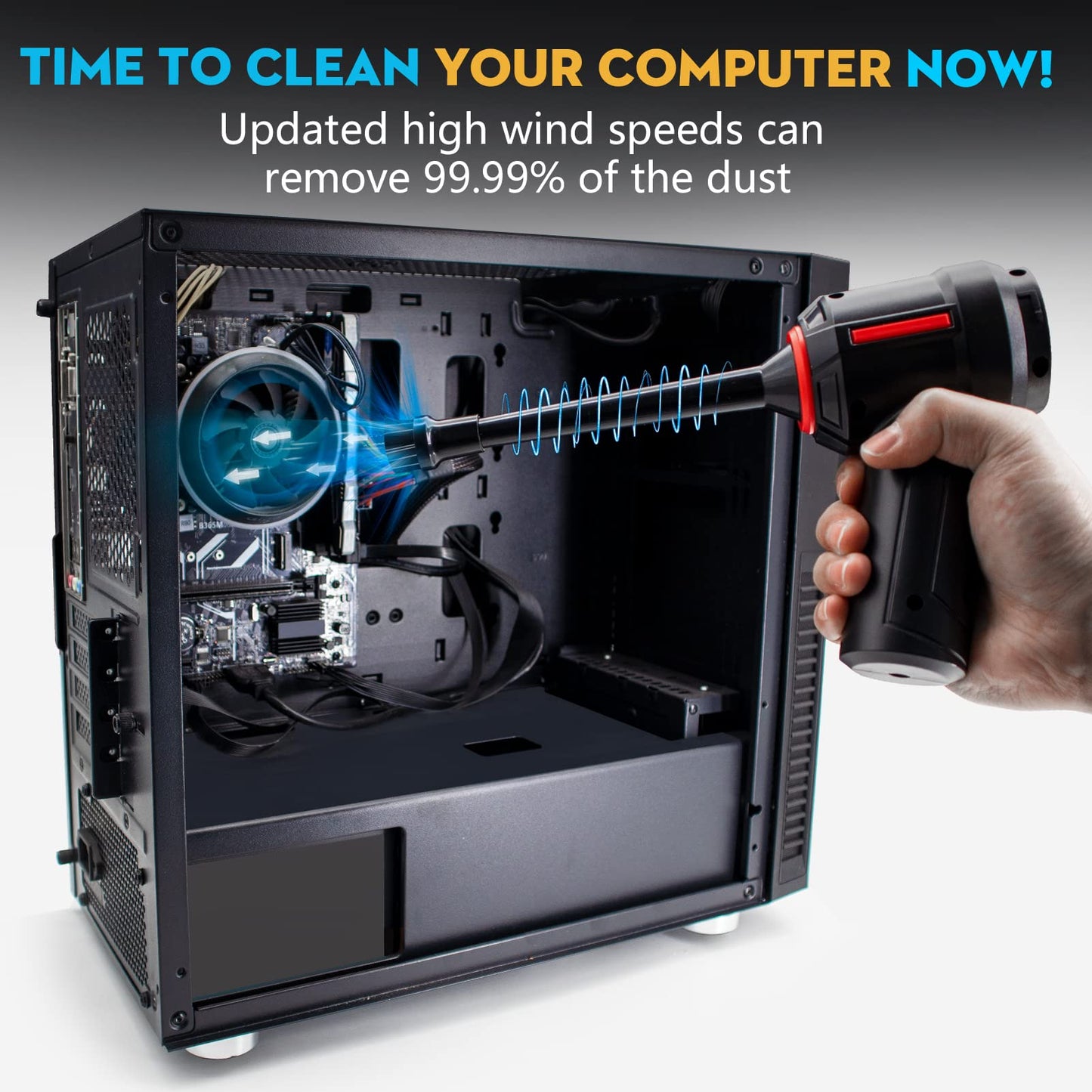 PeroBuno Computer Vacuum Cleaner - Air Duster - for Keyboard Cleaning - Cordless Canned Air - Powerful - Energy - Efficient - Compressed