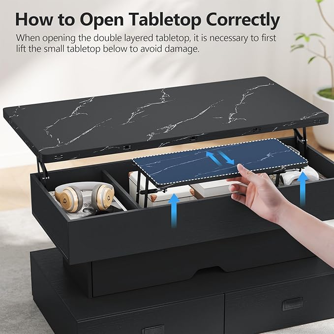 Turosur Lift Top Coffee Table