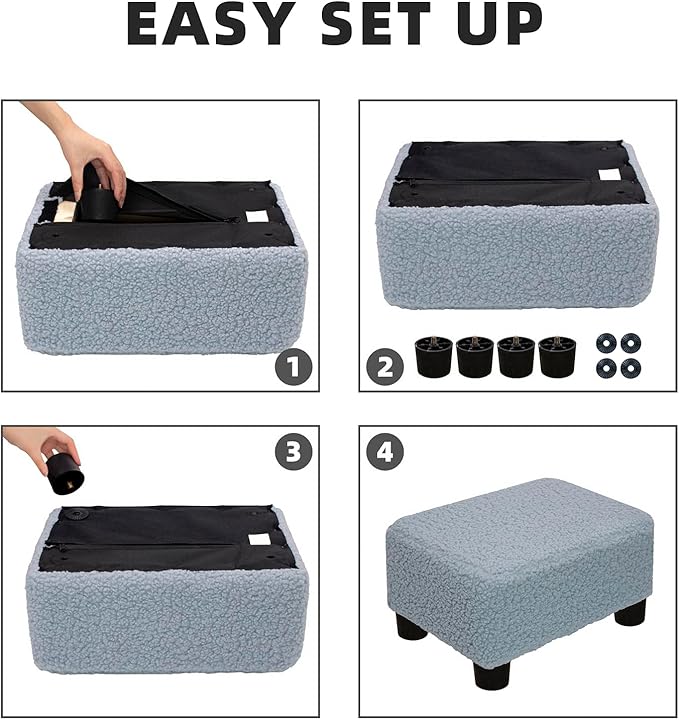 CAROLMADE Small Foot Stool Ottoman Footstool