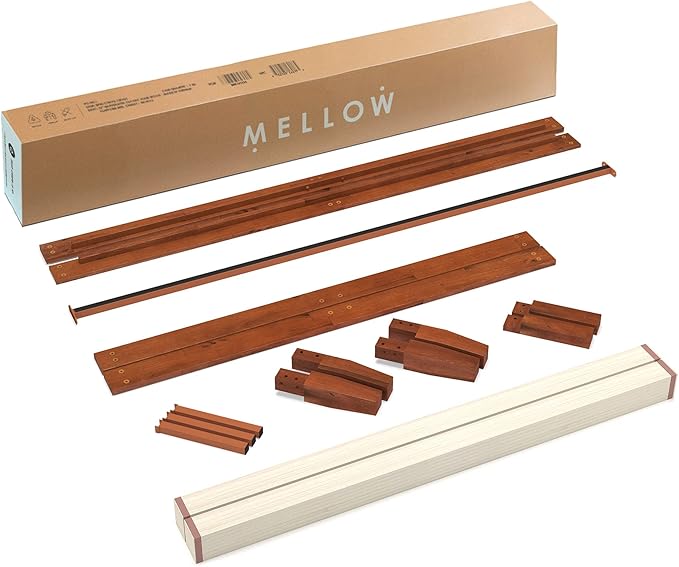 Mellow Naturalista Classic 12-Inch Solid Wood Platform Bed | Wooden Slats