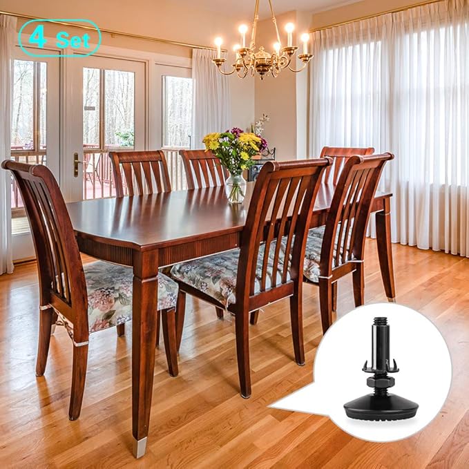 4 Set M10 Adjustable Leveling Feet, Heavy Duty Height Adjuster Furniture