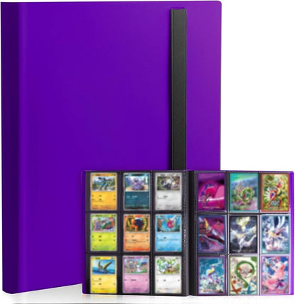 Card Binder 9-Pockets, Trading Card Binder, 20 Pages, 360 Card Capacity Collection Binder, Card Folder for MTG, TCG, Game Cards & Sports Cards（Purple）