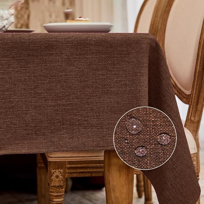 BALCONY & FALCON Rectangle Tablecloth Washable Wrinkle Resistant and Water