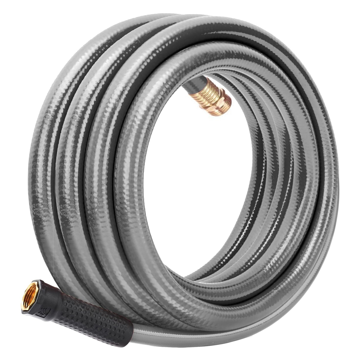Worth Leader Garden Hose 3/4 in. x 25 ft. -No Kink, Flexible, Leakproof, Male/Female -Heavy Duty Durable 5 Layers PVC Rubber Lightweight Water Pipe for Gardening, Agriculture & Lawn Care -500PSI Burst