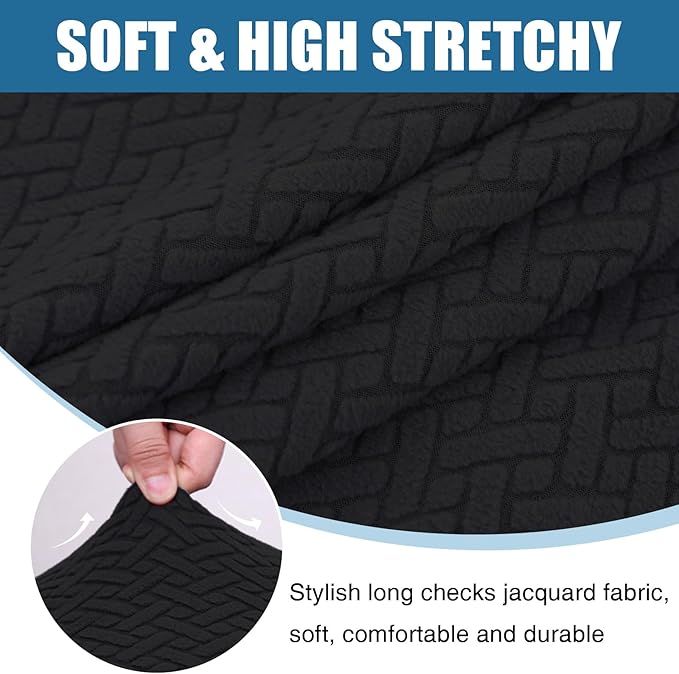 Smiry Waterproof Couch Cushion Covers, Stretch Jacquard Sectional Couch Covers