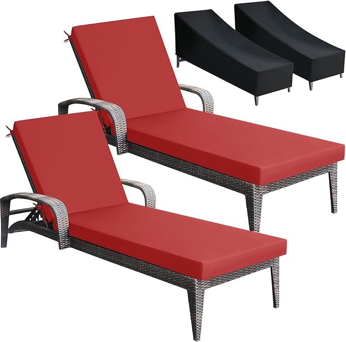 Patelai 2 Set Outdoor Chaise Lounge Cushions