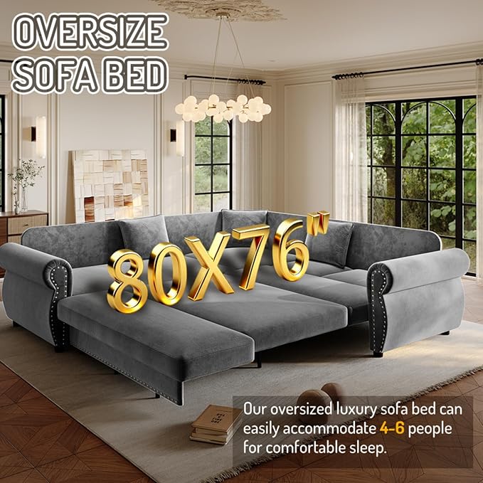 88.2" Sectional Sleeper Sofa