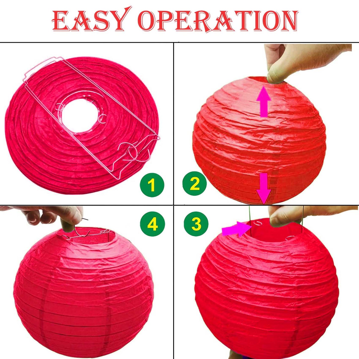 KUNYYI Orange and Blue Paper Lanterns 12Pcs Hanging Lantern for Birthday Party, Wedding, Home Decor, Baby Shower Festive Decoration