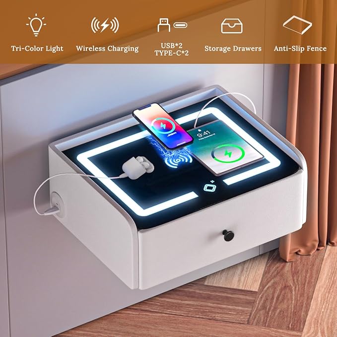 HOMEMORE Floating Nightstand