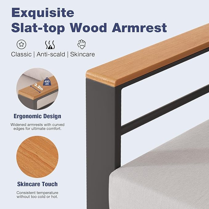 Aoxun Aluminum Patio Furniture Set