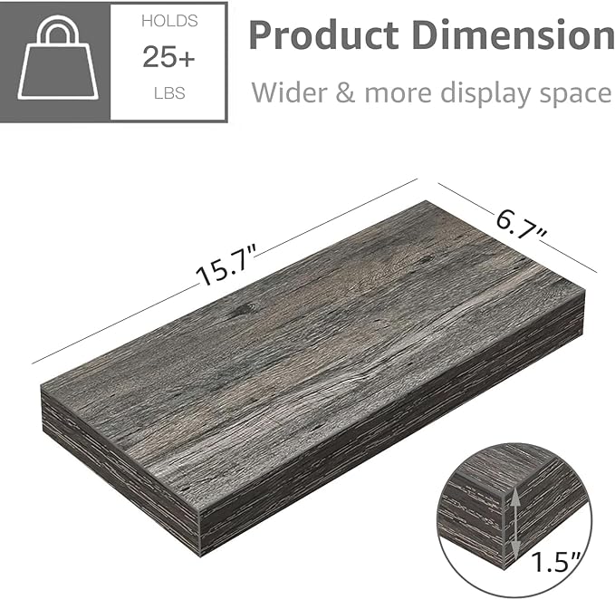 QEEIG Floating Shelves for Wall Bathroom Shelf Bedroom Kitchen Living Room