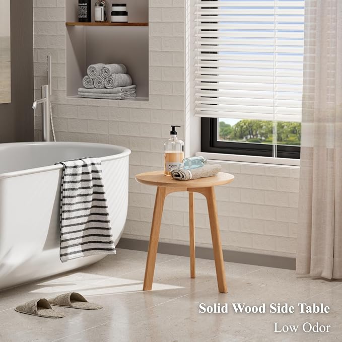 100% Solid Oak Small Side Table