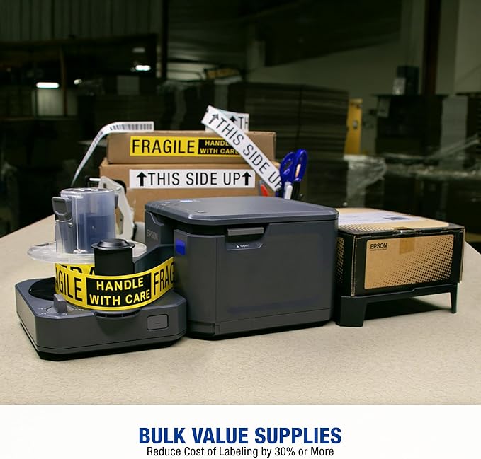LABELWORKS Epson LW-Z5000PX Industrial Label Maker - Complete Printer Kit with Accessories, PX 147' Bulk Label Rolls, Desktop Printer