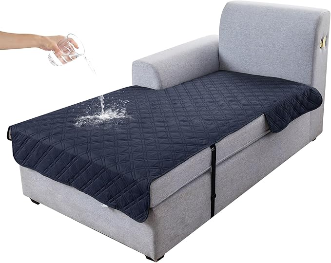 Genina L Shape Couch Cover, Sectional Couch Chaise Covers, Waterproof Washable