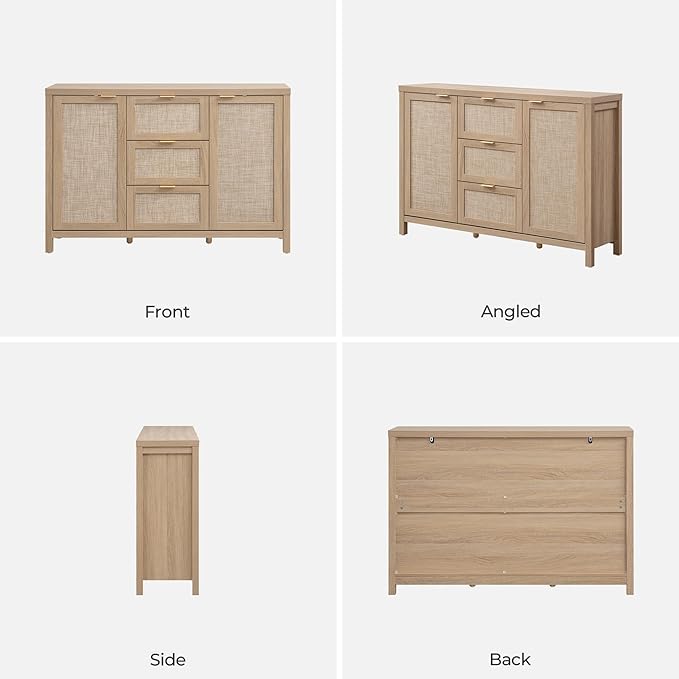 SICOTAS 52" Larger Sideboard Buffet Coffee Bar Cabinet