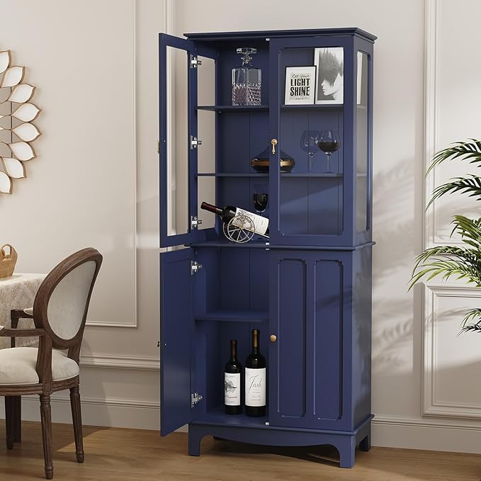 ARTPOWER 72" Freestanding Kitchen Pantry Storage Sideboard, Classical Tall