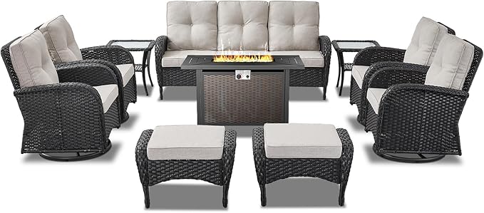 Belord Expansive 10 Pieces Outdoor Patio Furniture Set