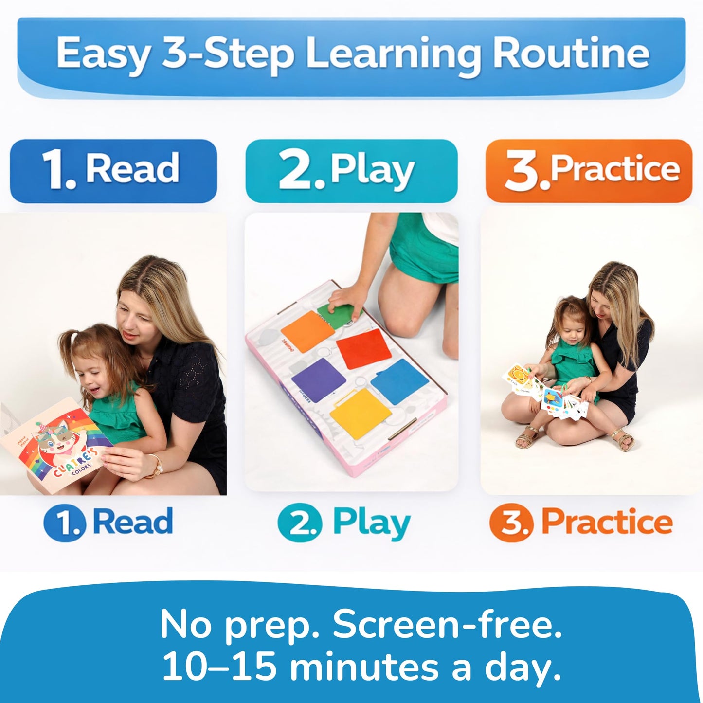 TOYVENTIVE Books, Toddler Flash Cards, and Puzzles – Educational Toys and Birthday Gifts for 1, 2, 3 Year Old Girl, Preschool Learning Activities and Games, Colors, Shapes, Letters, Numbers