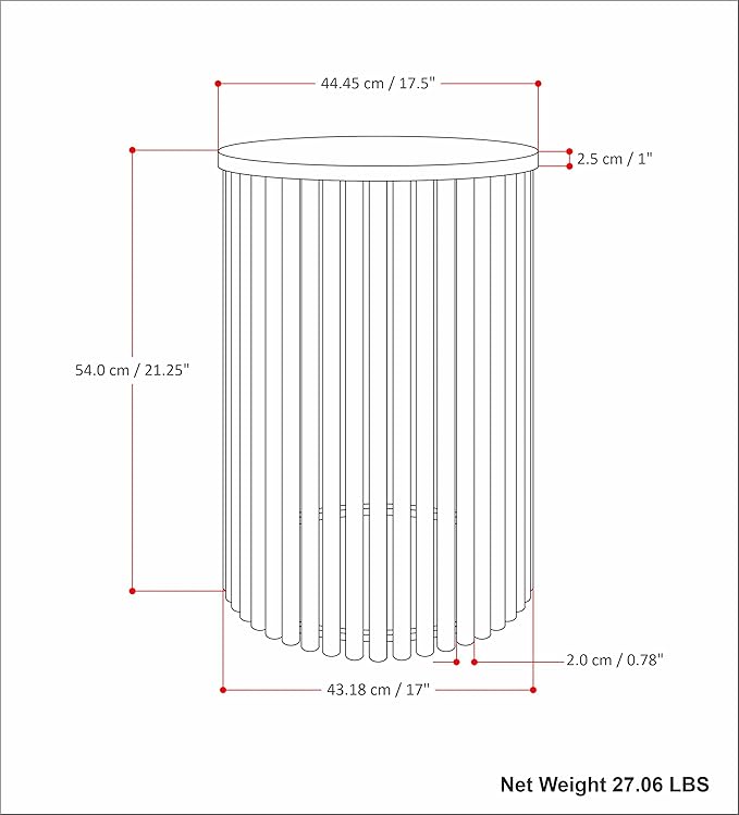 SIMPLIHOME Demy Metal and Wood Accent Table