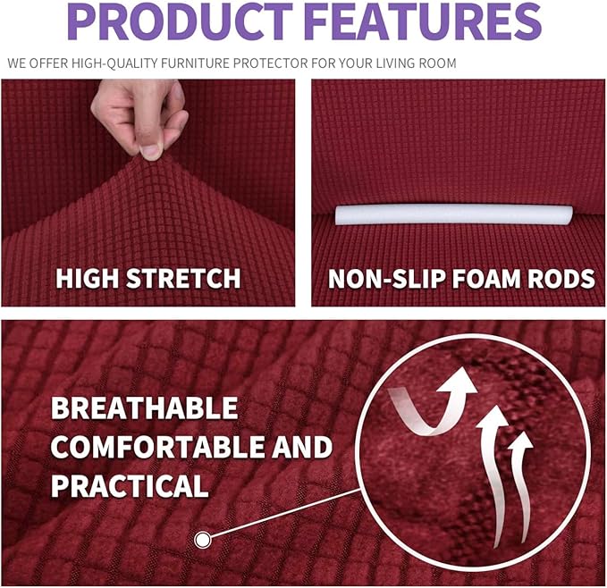 ZNSAYOTX Super Stretch Chair Slipcover Universal Sofa Chair Covers